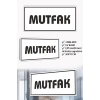 Mutfak Yazılı Beyaz MDF Kapı Levhası