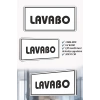 Lavabo Yazılı Beyaz MDF Kapı Levhası