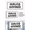 Galoş Giyiniz Yazılı Beyaz MDF Kapı Levhası
