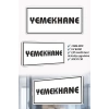 Yemekhane Yazılı Beyaz MDF Kapı Levhası