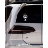 Goril Kafası Sticker17x17 Cm Beyaz