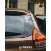 Goril Kafası Sticker17x17 Cm Beyaz