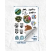 Balık Balıkçı Sticker Set 17 Parça Telefon, Tablet, Defter, Laptop Sticker