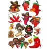 Acı Biber Sticker Set 13 Parça Telefon, Tablet, Defter, Laptop Sticker