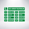 acil durum telefonları Sticker 20X28 Cm