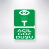 Acil Göz Duşu Sticker 20X28 Cm