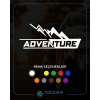 Adventure 4x4 Araba Sticker 17x17 Cm Beyaz