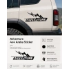Adventure 4x4 Araba Sticker 17x17 Cm Siyah