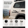 Adventure 4x4 Araba Sticker 17x17 Cm Siyah