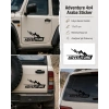 Adventure 4x4 Araba Sticker 17x17 Cm Siyah