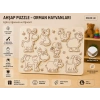 Ahşap Puzzle - Orman ve Çiftlik Dostları: Eğitici Zeka Oyunu (20x20 cm)