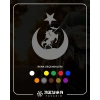 Akıncı ve Ay Yıldız Türk Bayrağı Araba Sticker 17x17 Cm Gri