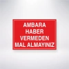 Ambara Haber Vermeden Mal Almayınız Sticker 20X28 Cm