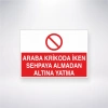 Araba Krikoda İken Sehpanın Altına Yatma Sticker 20X28 Cm