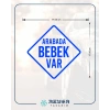 arabada Bebek Var Sticker 17x17 Cm Mavi