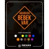 arabada Bebek Var Sticker 17x17 Cm Turuncu