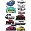 Arabalar Sticker Set-3 13 Parça Telefon, Tablet, Defter, Laptop Sticker