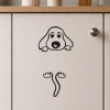 Arası Boş Köpek 17x17 Cm Sticker Folyo