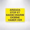 Arızada Stop Et Bakım Onarım Ekibine Haber Ver Sticker 20X28 Cm