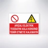 Arızalı Elektrik Tesisatını Asla Kendiniz Tamir Etmeye Kalkmayın Sticker 20X28 Cm