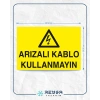 Arızalı Kablo Kullanmayınız Sticker 20X28 Cm
