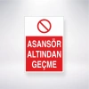 Asansör Altından Geçme Sticker 20X28 Cm