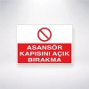 Asansör Kapısını Açık Bırakma Sticker 20X28 Cm