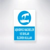 Aşındırıcı Maddeler ve Sıvılar Eldiven Kullan Sticker 20X28 Cm
