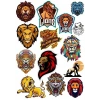 Aslan Lions Sticker Set-1 14 Parça Telefon, Tablet, Defter, Laptop Sticker