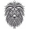 Aslan Sticker 10x10 cmRenkli Sticker