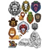 Aslan Sticker Set-6 12 Parça Telefon, Tablet, Defter, Laptop Sticker
