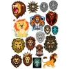 Aslanlar Lions Sticker Set-1 15 Parça Telefon, Tablet, Defter, Laptop Sticker