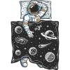 Astronot 10x10 cm Renkli Sticker
