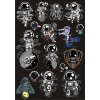 Astronot Sticker Set 14 20 Parça Telefon, Tablet, Defter, Laptop Sticker
