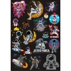 Astronot Sticker Set 4 16 Parça Telefon, Tablet, Defter, Laptop Sticker