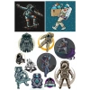 Astronot Stikcer Set-2 12 Parça Telefon, Tablet, Defter, Laptop Sticker