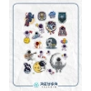 Astronot ve Uzay Sticker Set 4 16 Parça Telefon, Tablet, Defter, Laptop Sticker