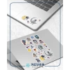 Astronot ve Uzay Sticker Set 4 16 Parça Telefon, Tablet, Defter, Laptop Sticker