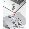 Astronot ve Uzay Sticker Set 6 20 Parça Telefon, Tablet, Defter, Laptop Sticker
