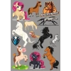 At ve Unicorn Sticker Set 12 Parça Telefon, Tablet, Defter, Laptop Sticker