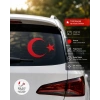 Ay Yıldız Sticker 17x17 Cm Kırmızı