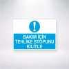 Bakım İçin Tehlike Stopunu Kilitle Sticker 20X28 Cm