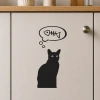 Balık Düşünen Kedi 17x17 Cm Sticker Folyo