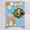 Balon ve Ayıcıklı Doğm Günü Afişi 35X50 cm
