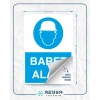 Baret Alanı İş Güvenlik Panosu Sticker 20X28 Cm