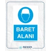 Baret Alanı İş Güvenlik Panosu Sticker 20X28 Cm