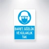 Baret, Gözlük ve Kulaklık Tak Sticker 20X28 Cm
