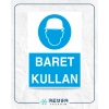 Baret Kullan İş Güvenlik Panosu Sticker 20X28 Cm