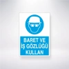 Baret ve İş Gözlüğü Tak Sticker 20X28 Cm