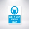 Baret ve Kulak Koruyucu Kullan Sticker 20X28 Cm